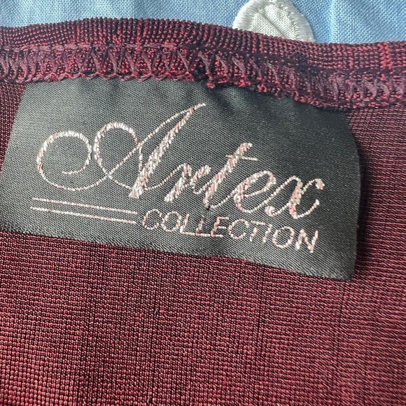 90s Artex Womens Burgundy Sleeveless Swirl Spiral Texture Top Grunge Medium - Picture 4 of 8